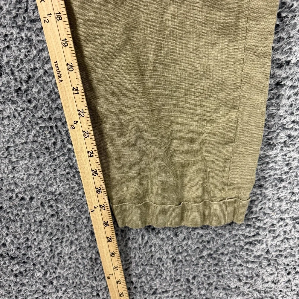 Brooks Brothers Pants Mens 38x30 Beige Irish Linen 1818 Madison Pleated Cuffed
